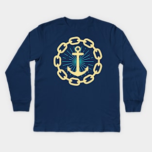 Anchor and Chains Kids Long Sleeve T-Shirt